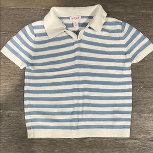 Cat & Jack Kids Polo with Blue and White Stripes